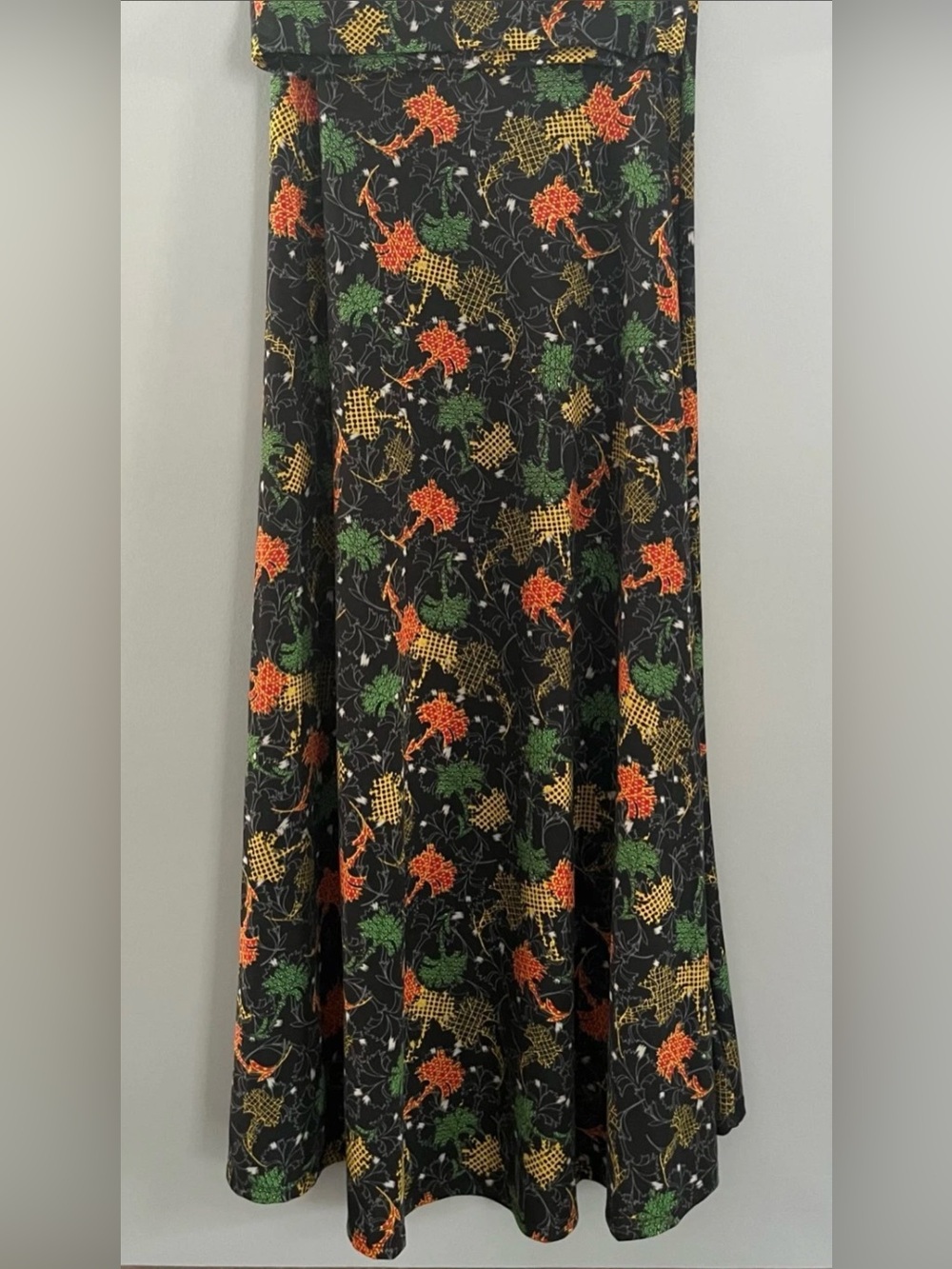 Lularoe Maxi Skirt Small S Tree Pattern Multi-Color New With Tags Soft And Cool